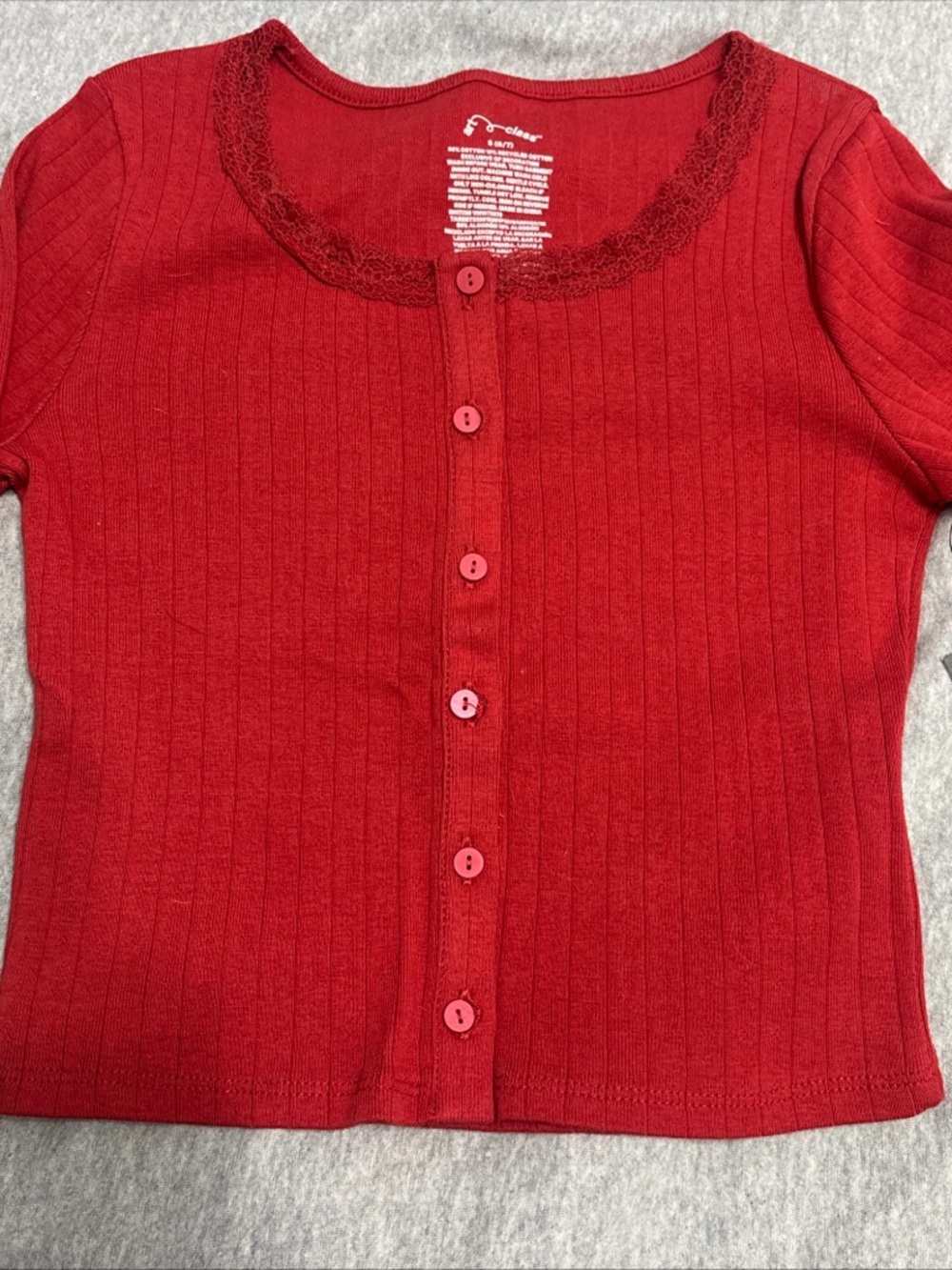 art class Red Ribbed Two-Piece Matching Set Small - Picture 4 of 10